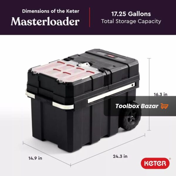 Keter Masterloader Resin Rolling Tool Box