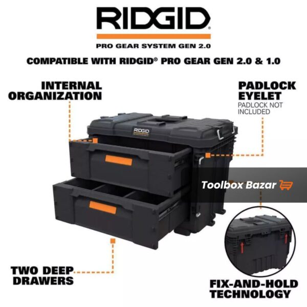 RIDGID 2.0 Pro Gear System Drawers Tool Box: Upgraded