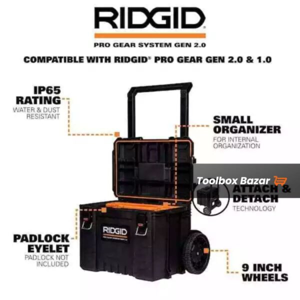 RIDGID 2.0 Pro Gear System Rolling Tool Box