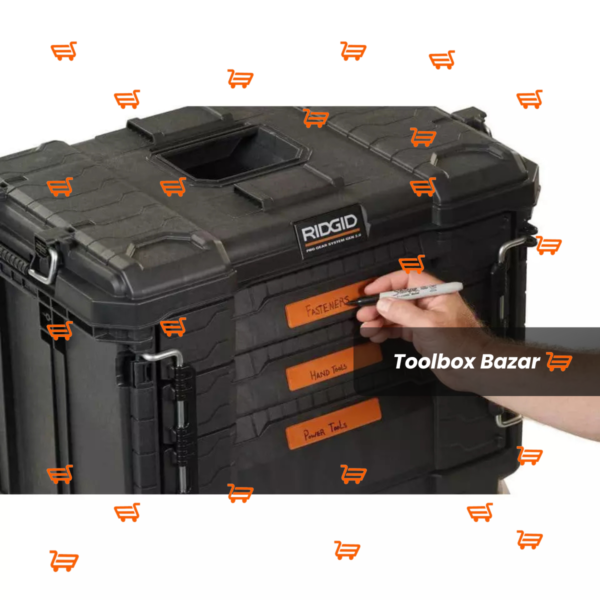 RIDGID Portable Tool Boxes 3 Drawers for Storage