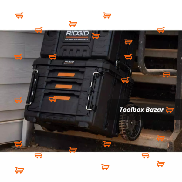 RIDGID Portable Tool Boxes 3 Drawers for Storage