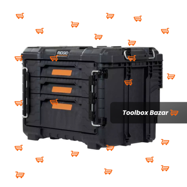 RIDGID Portable Tool Boxes 3 Drawers for Storage